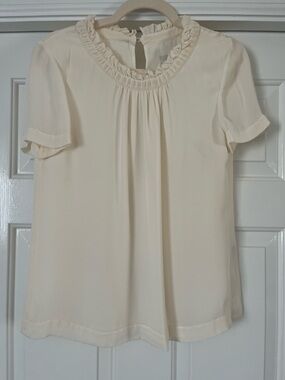 JCrew Silk Blouse, size 4, Ivory